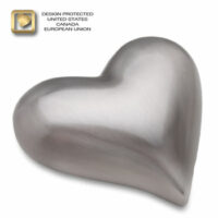Pewter (brushed) Heart Urn